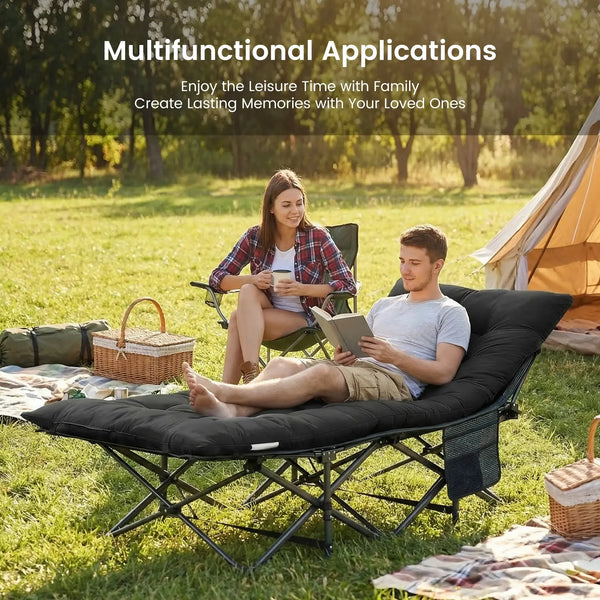 Folding Camping Cot with Mattress, Heavy Duty Folding Sleeping Cot, Portable bed Cots for Traveling, Camp,summerwins Lightweight Foldable