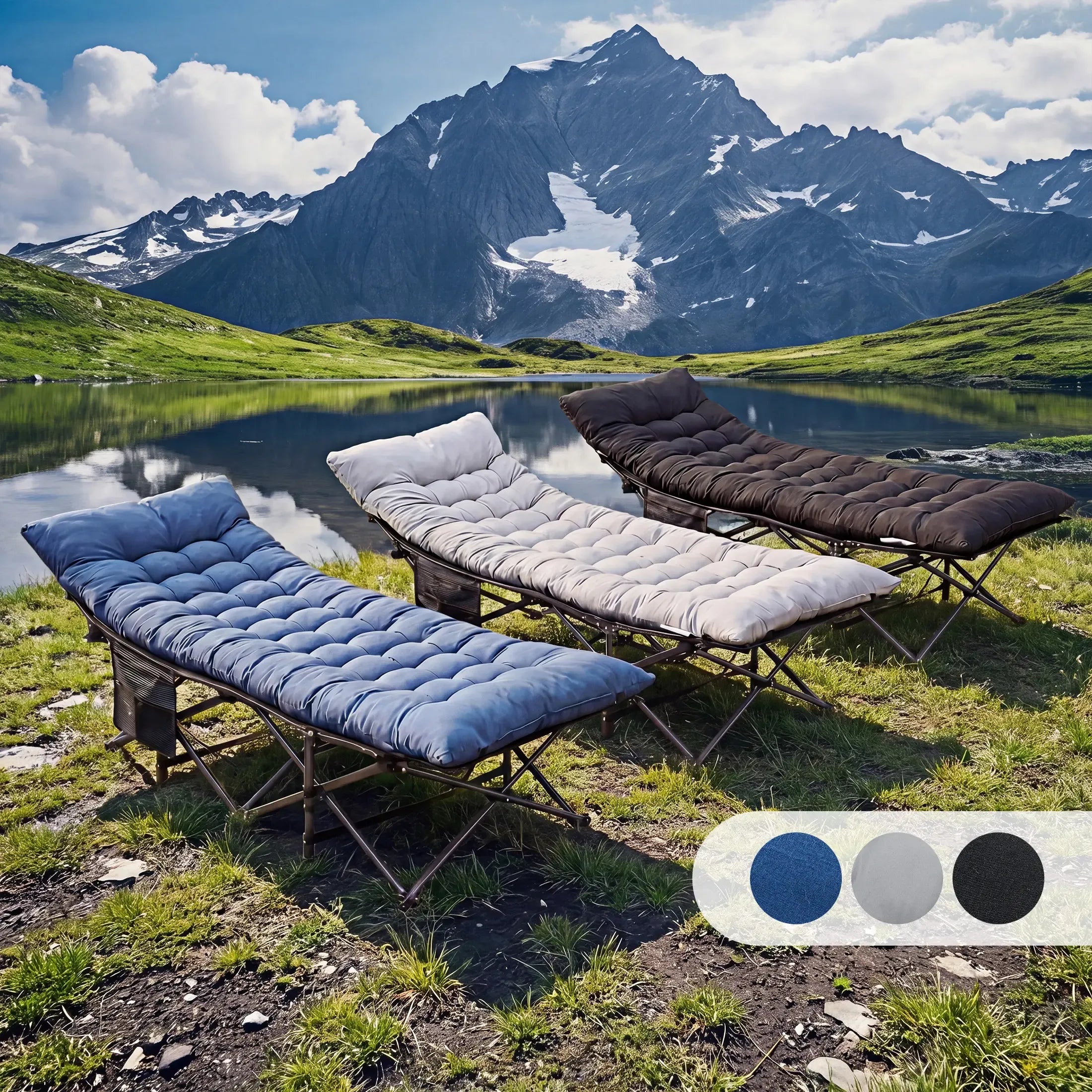 Folding Camping Cot with Mattress, Heavy Duty Folding Sleeping Cot, Portable bed Cots for Traveling, Camp,summerwins Lightweight Foldable