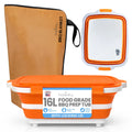 HAVENITY BBQ Prep Tub Kit, 16L Collapsible Silicone Basin with Cutting Board Lid and Insulated Meat Resting Bag, Portable Grill Accessories for Camping, Great Dad Gifts summerwins
