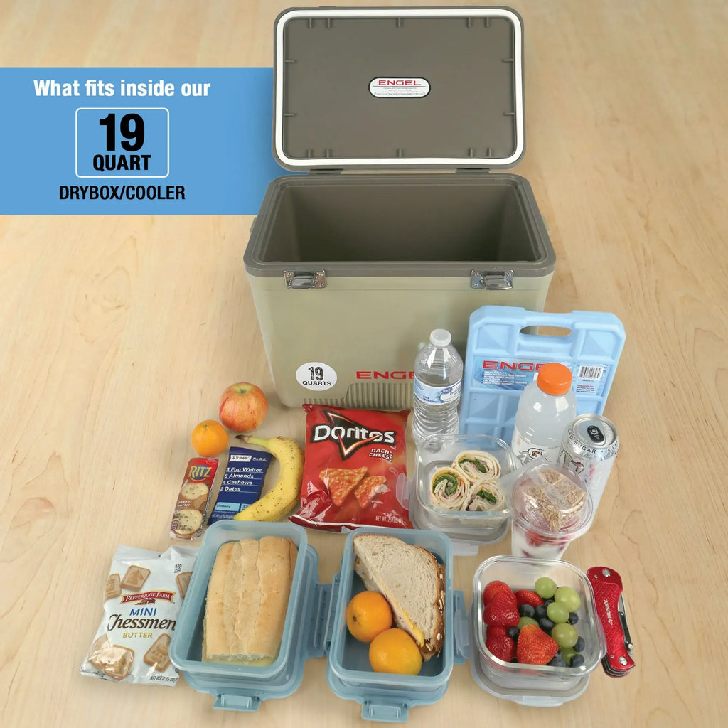 Engel 19 Quart Drybox/Cooler and Small Hard Shell Lunchbox