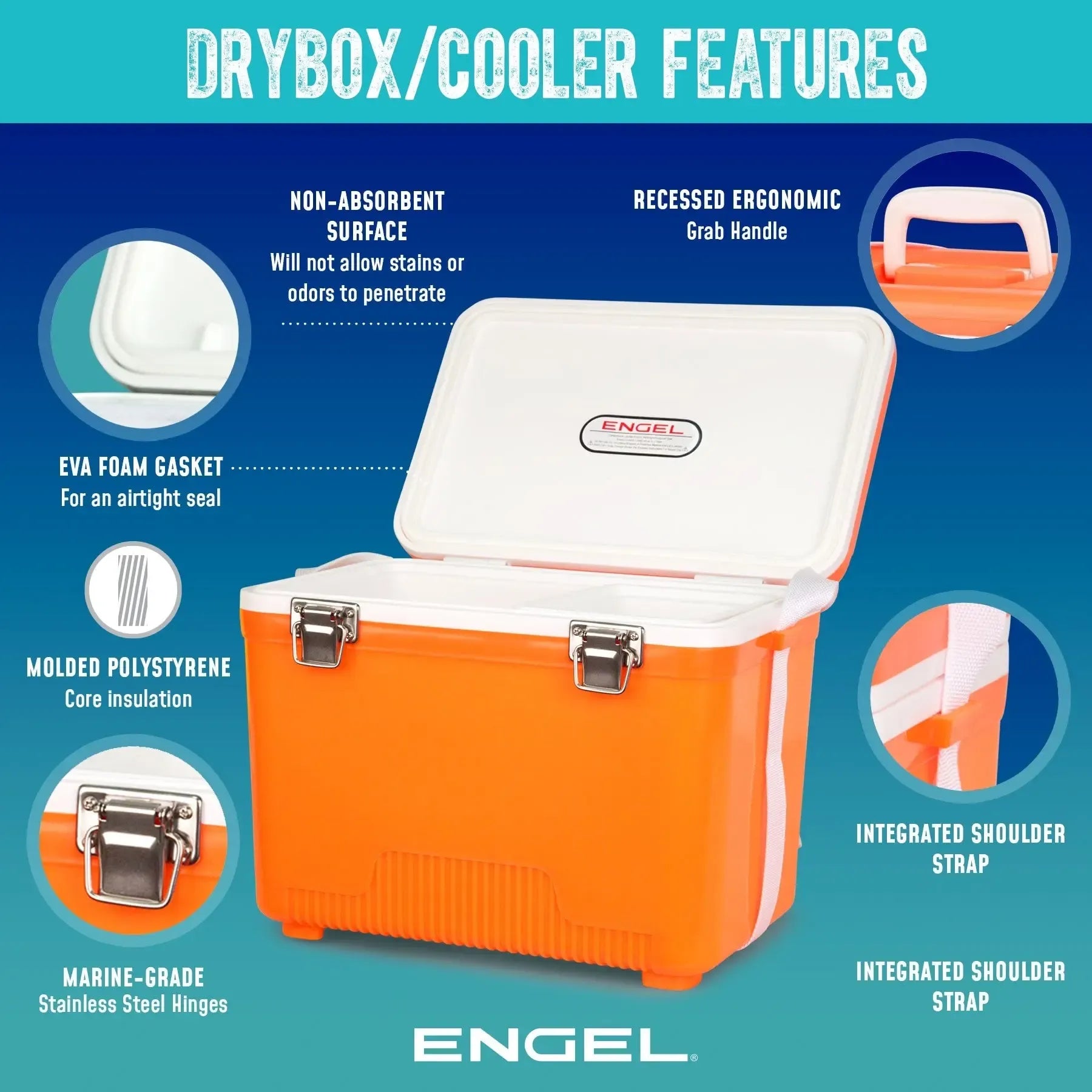 Engel 19 Quart Drybox/Cooler and Small Hard Shell Lunchbox