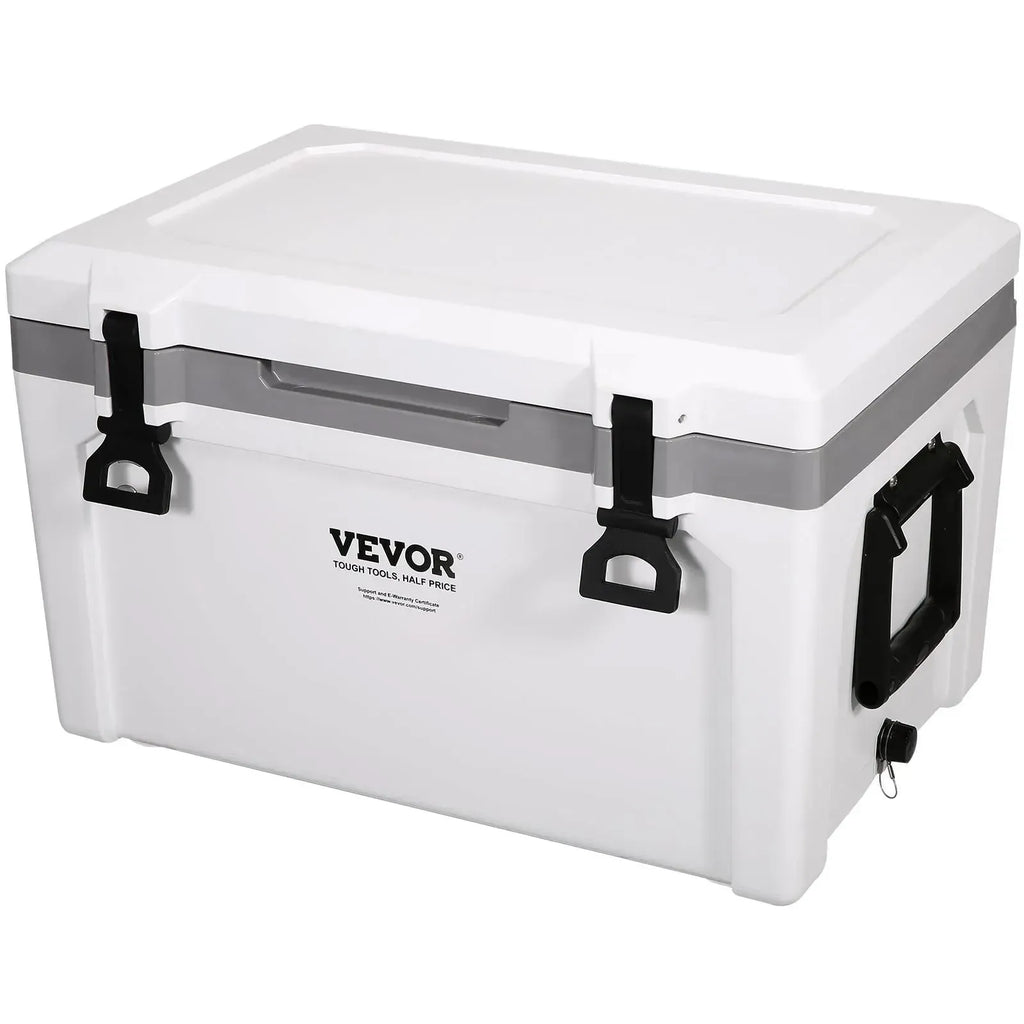 【FathersDayGift】VEVOR Insulated Portable Cooler, 52 qt, Holds 50 Cans, Ice Retention Hard Cooler with Heavy Duty Handle, Ice Chest Lunch Box for Camping, Beach, Picnic, Travel, Outdoor, Keeps Ice for up to 6 Days
