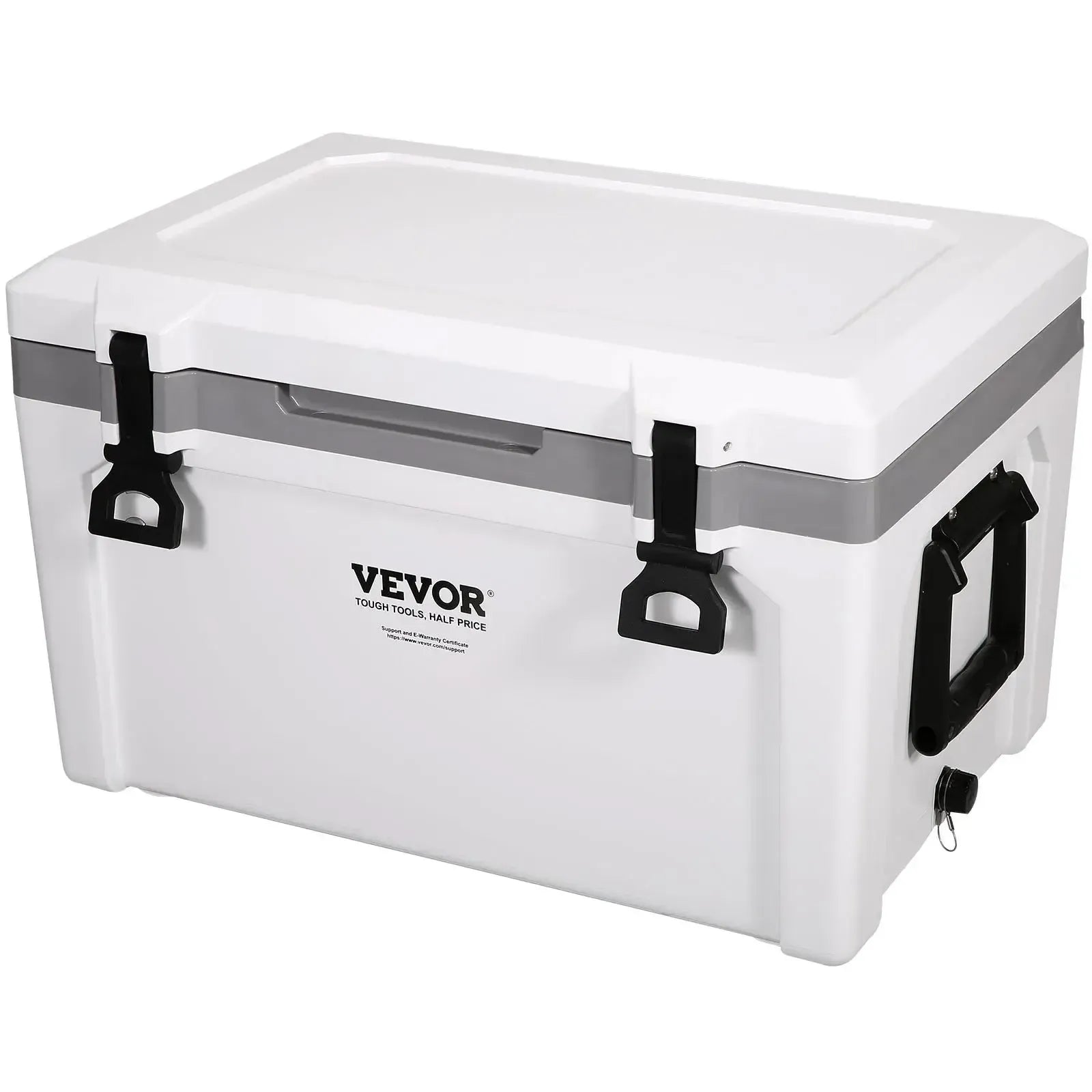 【FathersDayGift】VEVOR Insulated Portable Cooler, 52 qt, Holds 50 Cans, Ice Retention Hard Cooler with Heavy Duty Handle, Ice Chest Lunch Box for Camping, Beach, Picnic, Travel, Outdoor, Keeps Ice for up to 6 Days