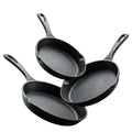 Utopia Kitchen 3-Piece Black Cast Iron Skillet Set - Pre-Seasoned Heavy Duty Pans (6",8",10") - Oven-Safe Kitchen Supplies Bundle Cookware Sets - Stove, Grill Safe Cast Iron Pots