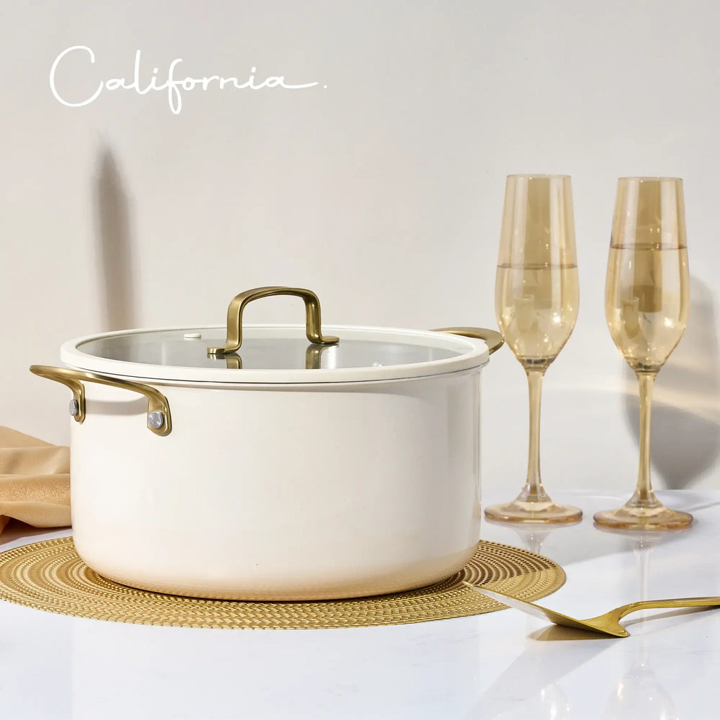 [Official] CAROTE 5pcs Stock Pot Set with 8QT Full Clad Tri Ply Stainless Steel Stock Pot and Lid, 5pcs Set includes Steamer, Ladle, Spatula
