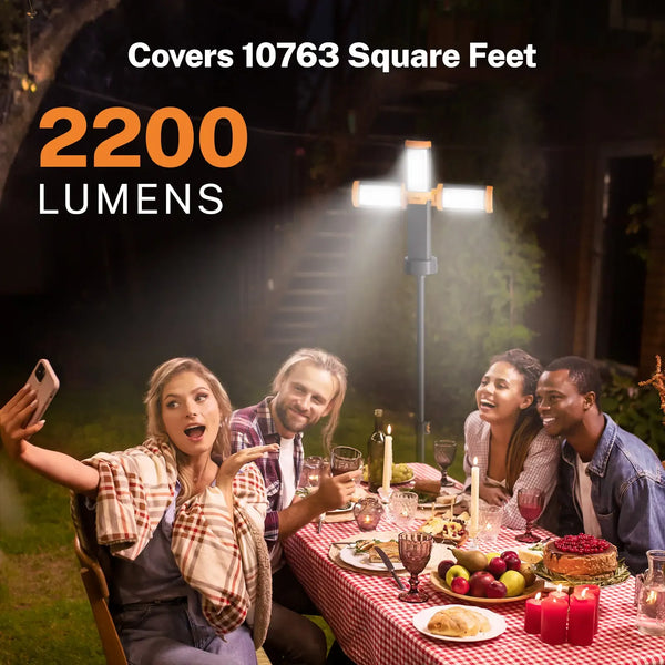 [Father's Day Gift]OGERY 10000/18000mAh Camping Light with  Remote Control & Power Bank - Rechargeable 2200 Lumens Dimmable Work Light, Emergency Light & Detachable Tripod (1.75-6.5 Ft) for Outdoor, Hiking, Home & Emergency summerwins