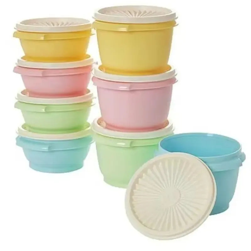 【Deals For You】Pastel Food Storage Bowl Set, 17oz & 10oz, 4 Candy Colors, Eco-Friendly, TPW Candy Colors Freezer Bowl Set - 8-Pack Pastel Airtight Lids for Easy Storage  Organization Family-sized Microwave-safe Food Containers
