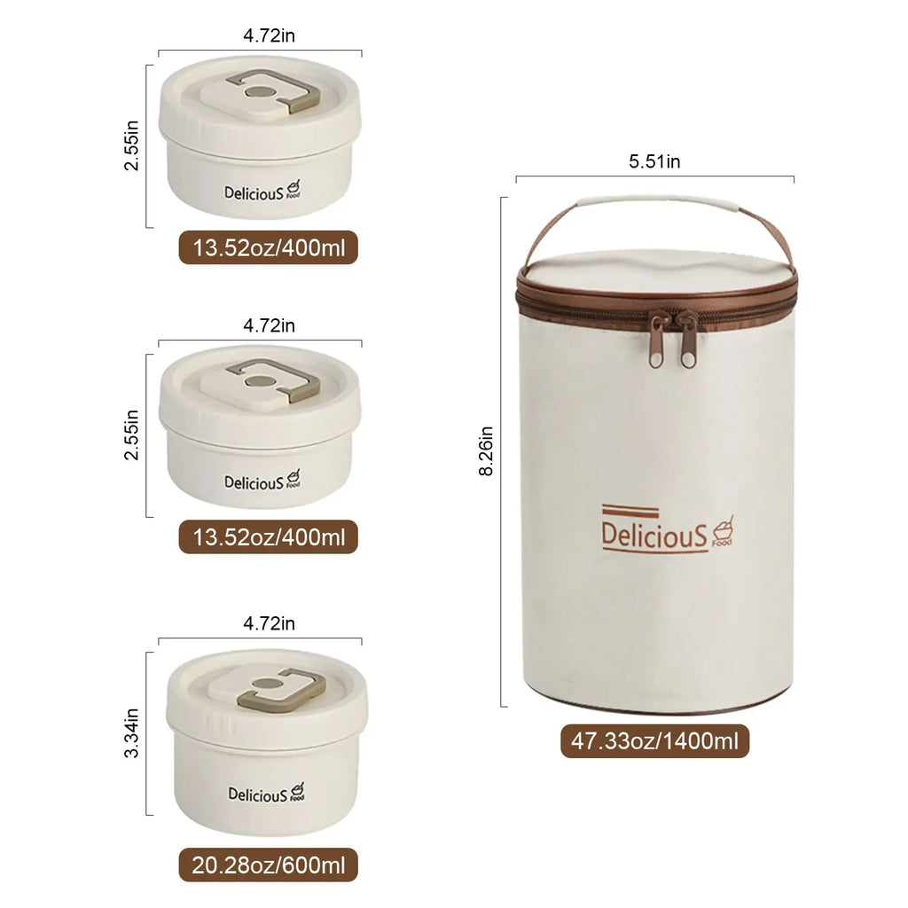 lunch  box function Premium 304 Stainless Steel Lunch Container – Durable Multi-Layer Bento Box for School, Work, Picnics, Camping, Travel & Daily Meal Prep Beige Sturdy lunch box heated lunch box