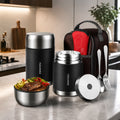 ZUWOZU 20/27/33/40oz Vacuum Insulated Food Jar for Hot & Cold Food, Wide Mouth Leak-Proof Soup Container with Spoon and Fork, Stainless Steel Thermal Lunch Box & Food Container for Adults, Ideal Gift for Office, Travel, Outdoor Daily Use