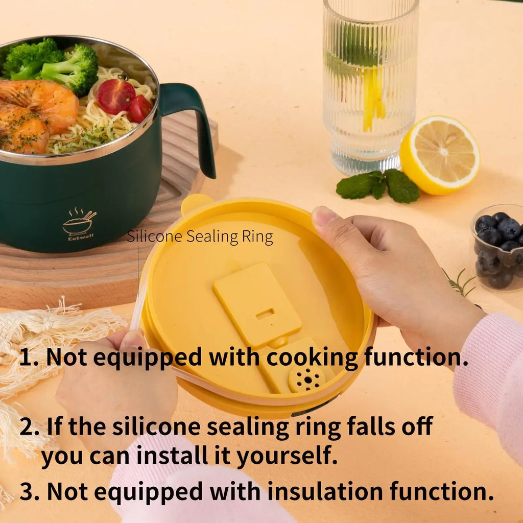 1200 ml Large-Capacity Instant Noodle Bowl, Bowl With Lid, Multi-Purpose Anti-Scald Instant Noodle Pot, Tableware for Home, Office and Dormitory, Microwave Noodle Bowl, Instant Noodles Bowl, Summer Father's Day Gift #GLOBAL PICKS