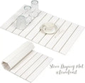 Large Diatomaceous Earth Dish Drying Mat - 24" × 16"  for Kitchen Counter, Super Absorbent, Heat Resistant Dish Drying Mats, Eco-Friendly Diatomaceous Earth Stone Rack Tableware Mat ( White Marble) Coasters Stainless Steel Kitchenware