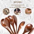 Natural Wooden Spoon Set, 4/6 Counts Durable Eco‑Friendly Long-Handle Cooking Spoons in Multiple Sizes for Kitchen Cooking, Baking and Serving Kitchen Cooking Accessories, Kitchen Utensils Tool Wooden Cooking Tools #GLOBAL PICKS