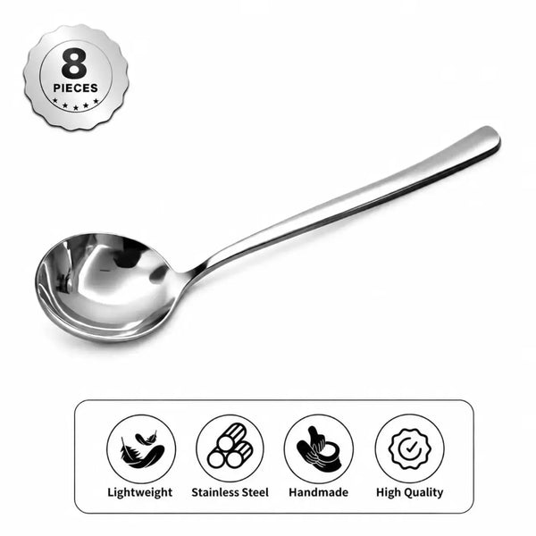 【AREL】Summerwins 4/8 PCs Stainless Steel Soup Spoon Set