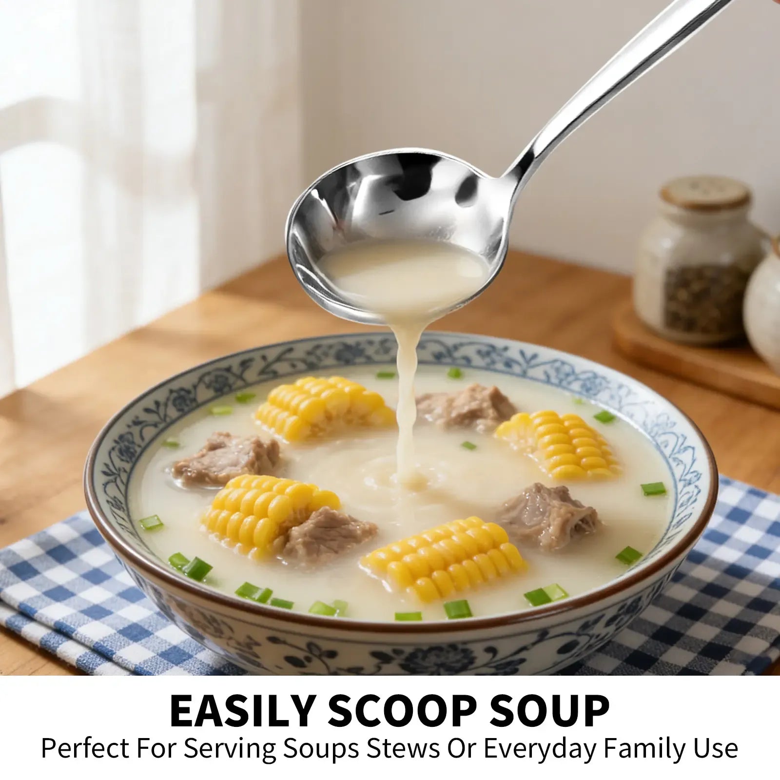 【AREL】Summerwins 4/8 PCs Stainless Steel Soup Spoon Set