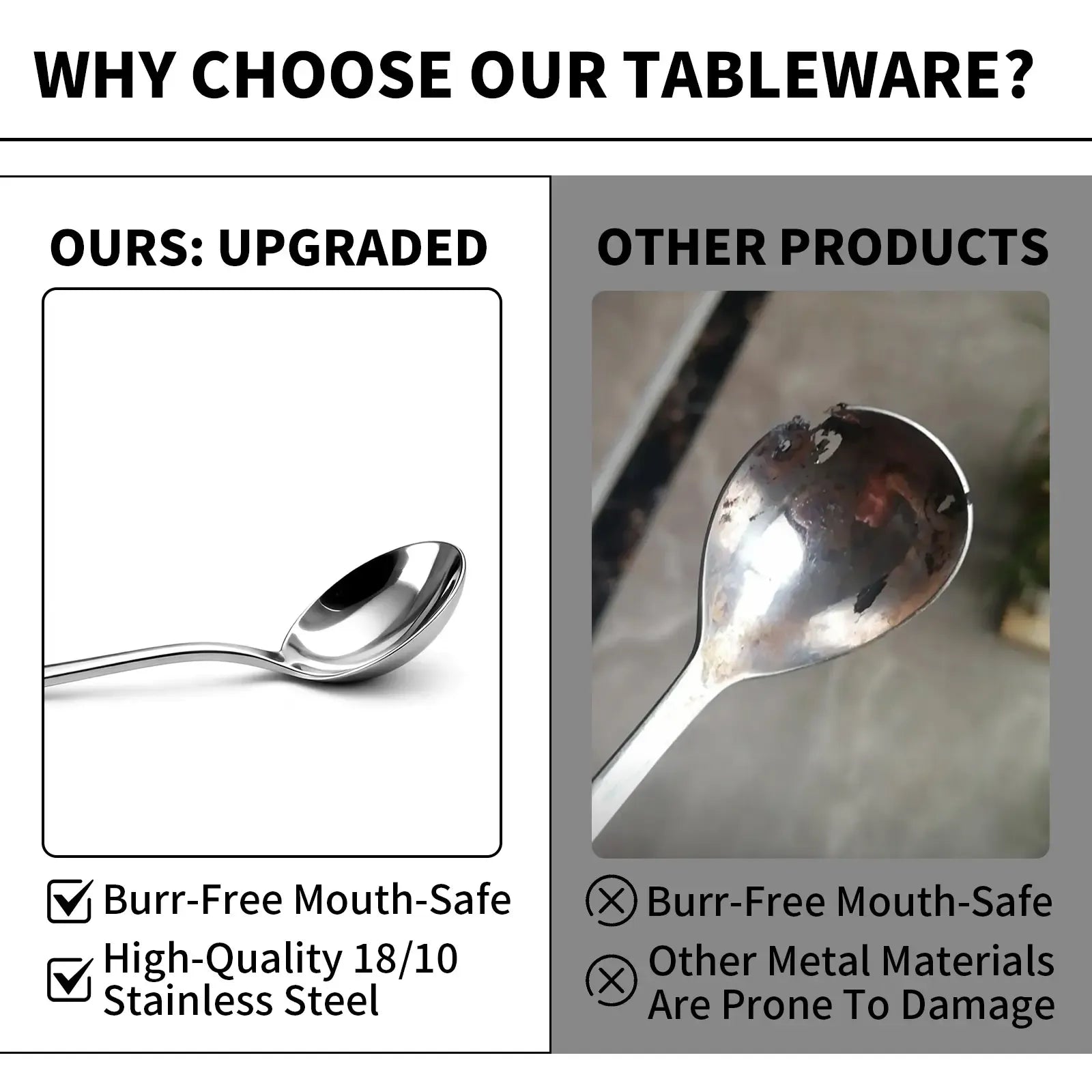 【AREL】Summerwins 4/8 PCs Stainless Steel Soup Spoon Set