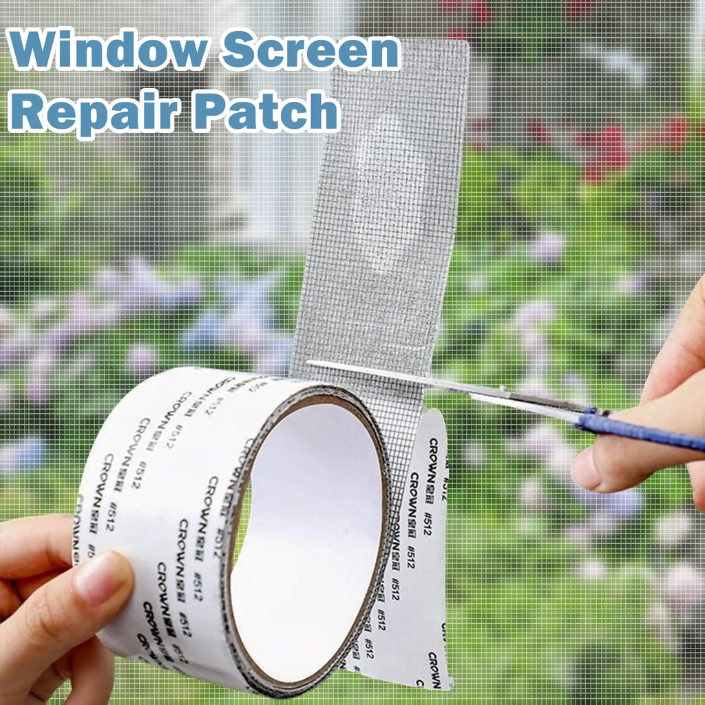 1 Count Window Screen Repair Tape,Sturdy Gray Screen Repair Adhesive, Fiberglass Mesh Mending Tape for Window and Door Screens(2inch x 157.5inch)