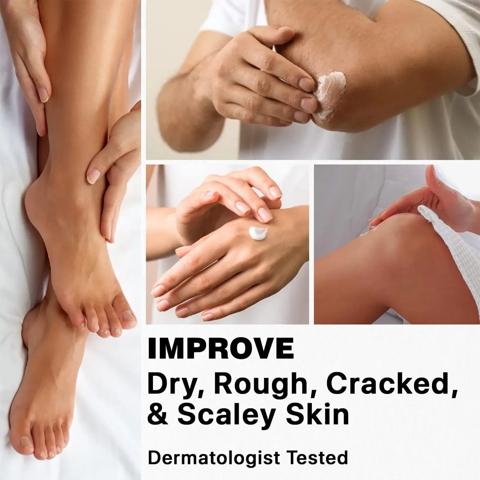 45% Urea + 2% Salicylic Acid Foot Cream, Intensive Moisturizing Care for Dry, Cracked Skin, Hydrating Hand Balm, Foot & Hand Cream for Women & Men, Foot Lotion