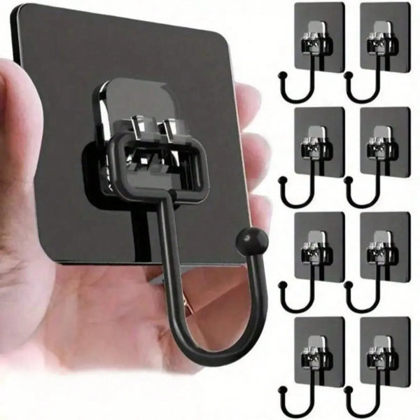Wall Hooks, Self Adhesive Multi-Purpose Hooks for Clothes Hats Towels Keys, Waterproof Coat Hangers, Bathroom Kitchen Home Use, Bathroom Organizing Accessories, Storage Hook