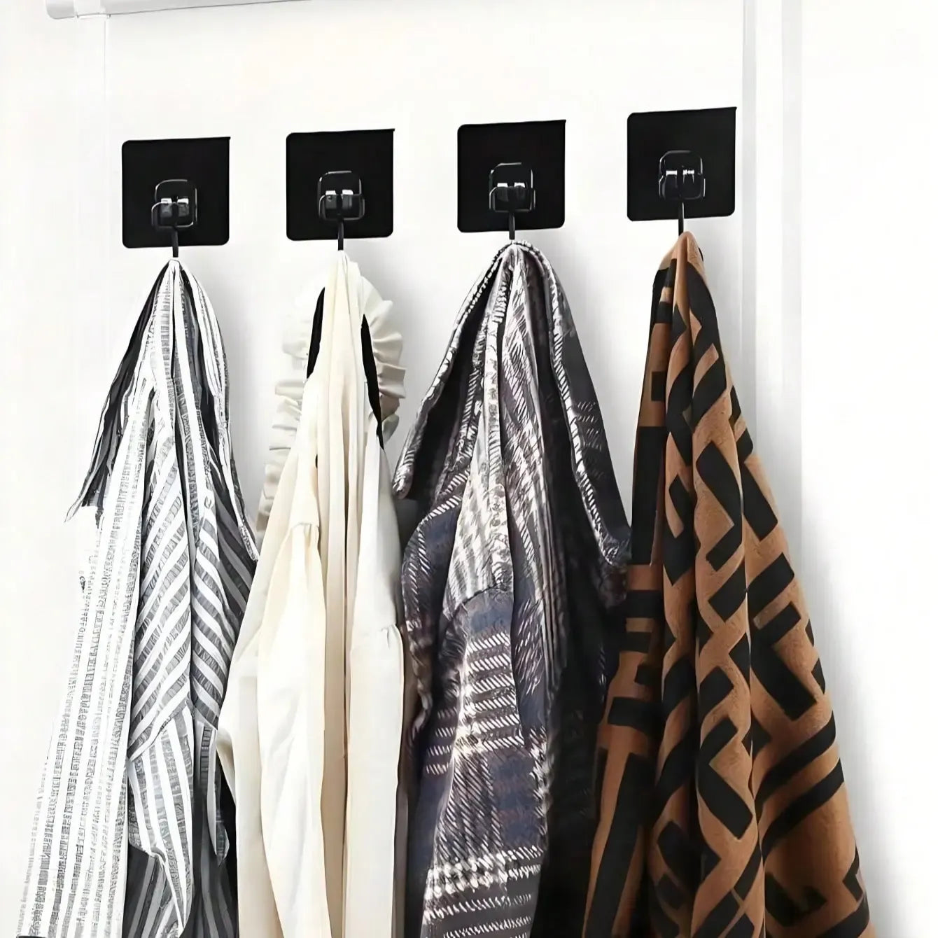 Wall Hooks, Self Adhesive Multi-Purpose Hooks for Clothes Hats Towels Keys, Waterproof Coat Hangers, Bathroom Kitchen Home Use, Bathroom Organizing Accessories, Storage Hook