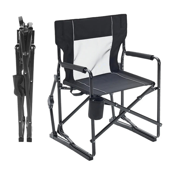 Stowaway Rocker ,Folding Camping Chair, Padded High Back, Adjustable Lumbar Support, Extra Wide for Adults, 5000 LBS Steel Frame, Portable Outdoor,summerwins